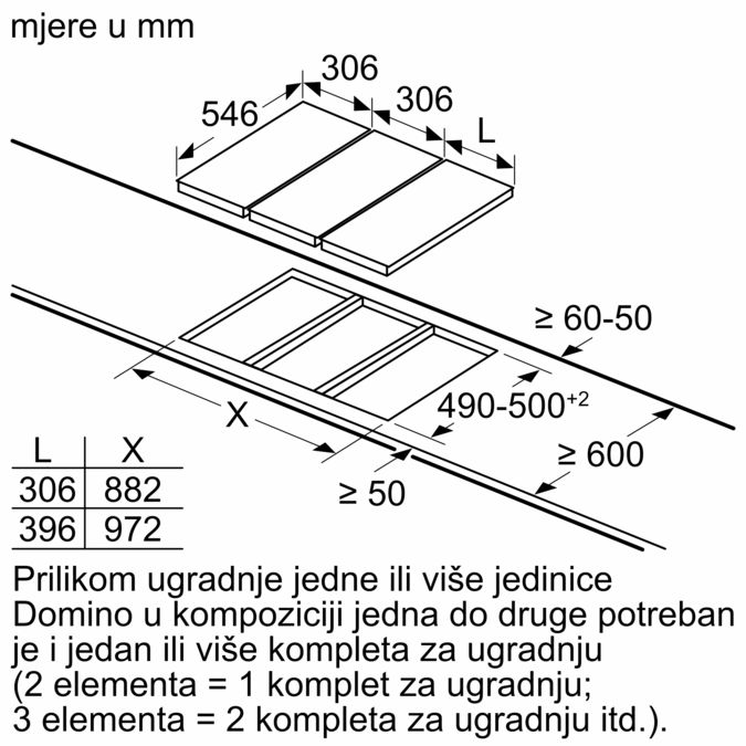 N 70 Modularni Teppan yaki 40 cm N74TD00N0 N74TD00N0-10