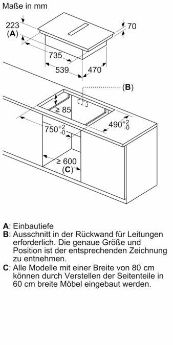 iQ700 Kochfeld mit Dunstabzug (Induktion) 80 cm surface mount with frame EX877LX57E EX877LX57E-22
