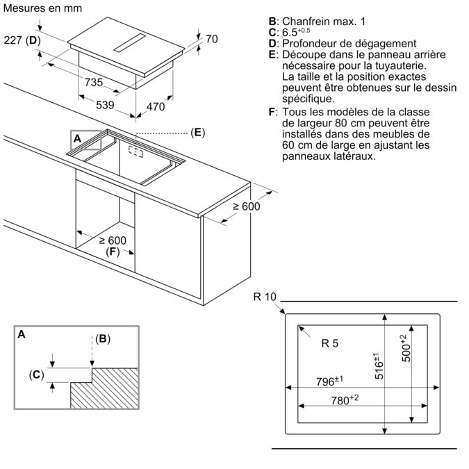 Iq700 Table Induction Aspirante 80 Cm Ex877lx67e