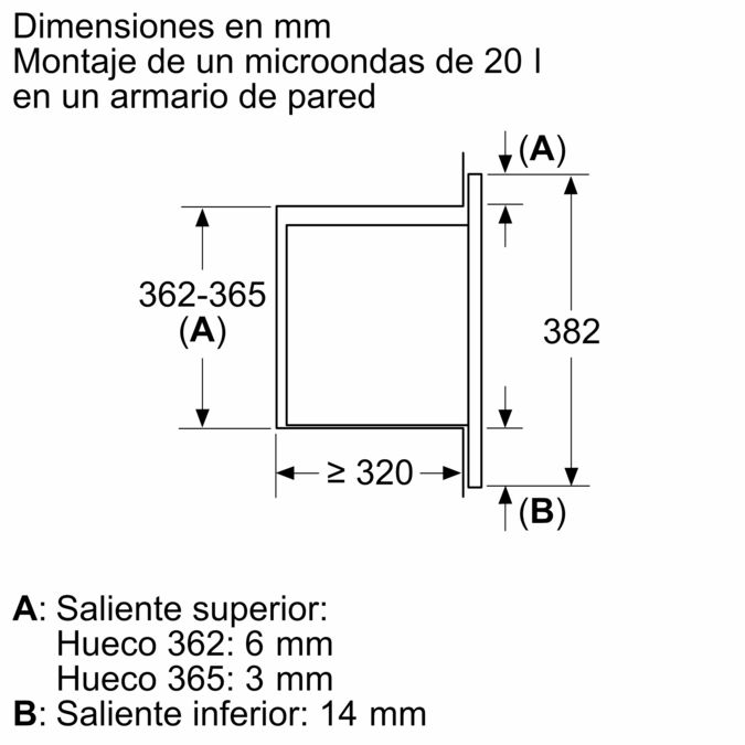 Microondas integrable Blanco 3CG6142B3 3CG6142B3-8