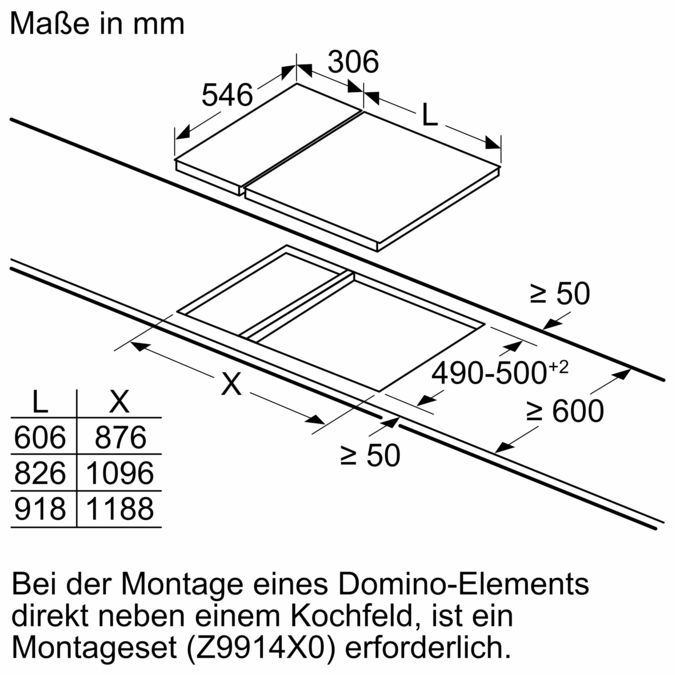N 70 Domino-Kochfeld, Elektro 30 cm Schwarz, Mit Rahmen aufliegend TL13FD9T8 TL13FD9T8-11