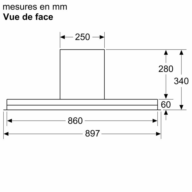 Siemens Hotte Décorative Murale Finition Verre Noire Lj97bam60