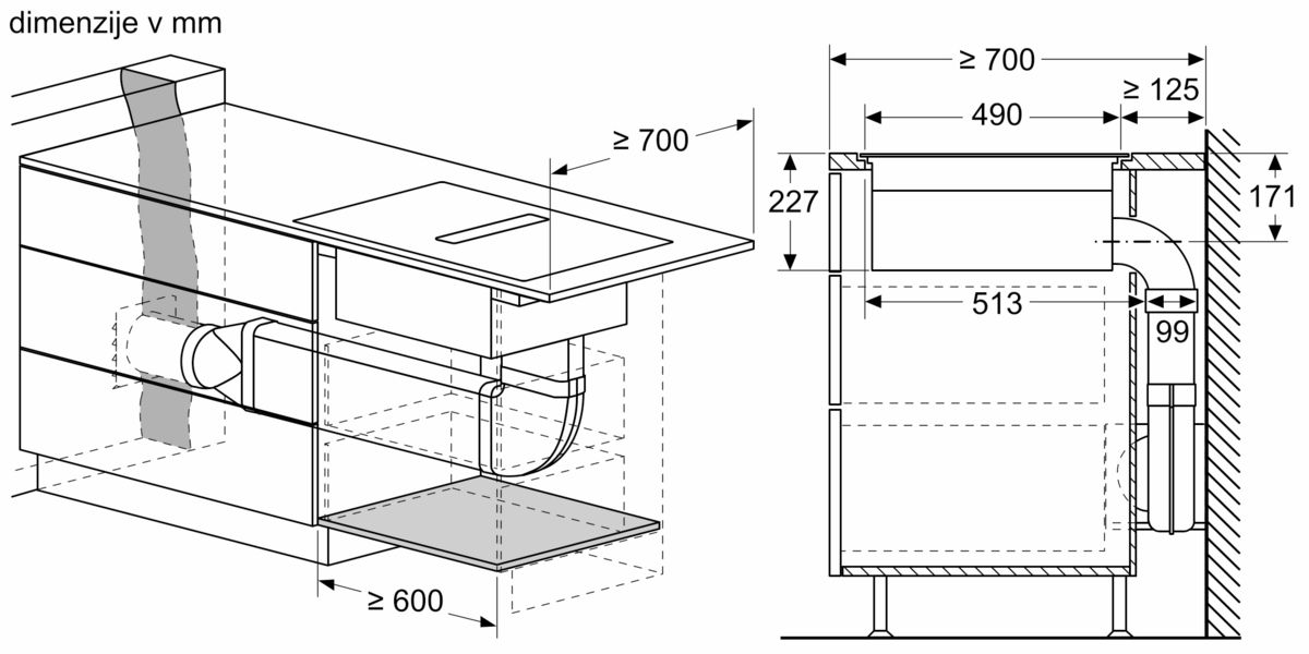 N 90 Induction hob with integrated ventilation system 80 cm flush mount T58PL6EX2 T58PL6EX2-8