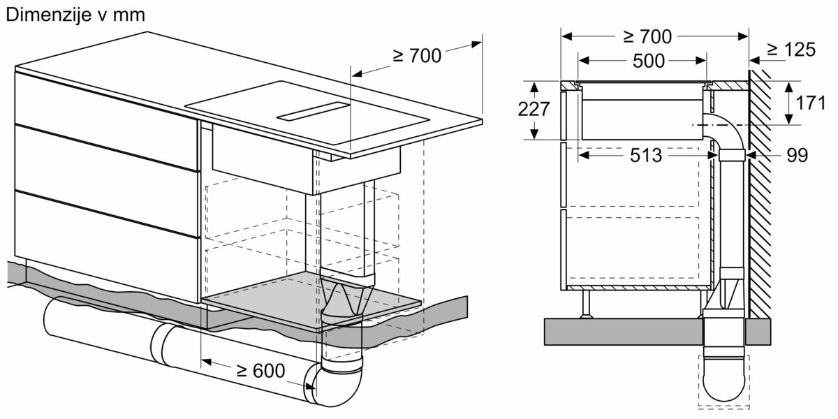 N 90 Induction hob with integrated ventilation system 80 cm flush mount T58PL6EX2 T58PL6EX2-13