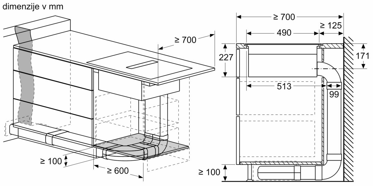 N 90 Induction hob with integrated ventilation system 80 cm flush mount T58PL6EX2 T58PL6EX2-9