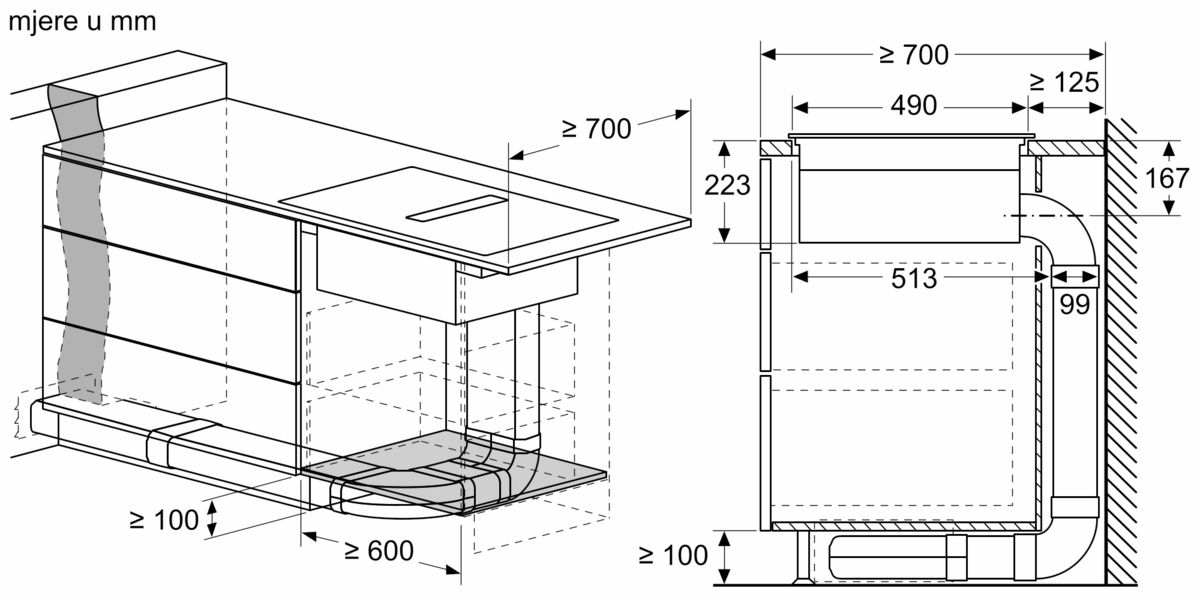 N 70 Induction hob with integrated ventilation system 70 cm surface mount with frame T47TD7BN2 T47TD7BN2-10