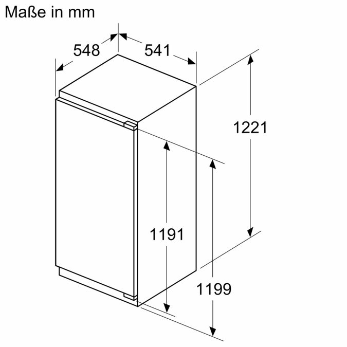 Einbau-Kühlschrank mit Gefrierfach 122.1 x 54.1 cm Flachscharnier CK242EFE0 CK242EFE0-9