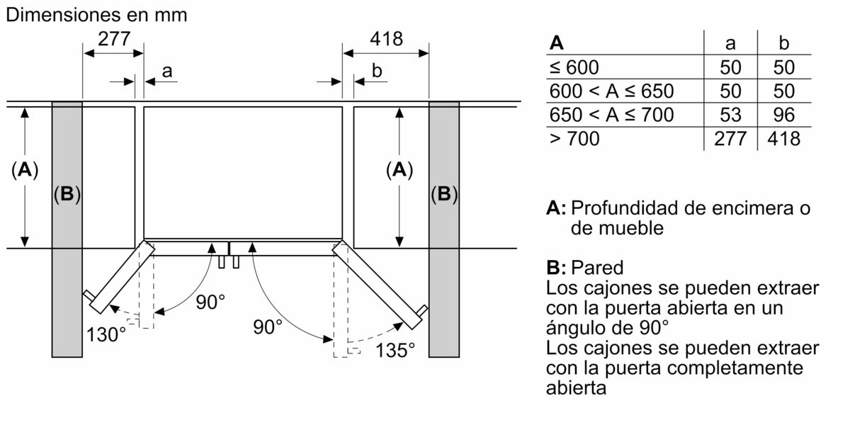 Frigorífico americano 178.7 x 90.8 cm Acero antihuellas 3FAE494XE 3FAE494XE-11