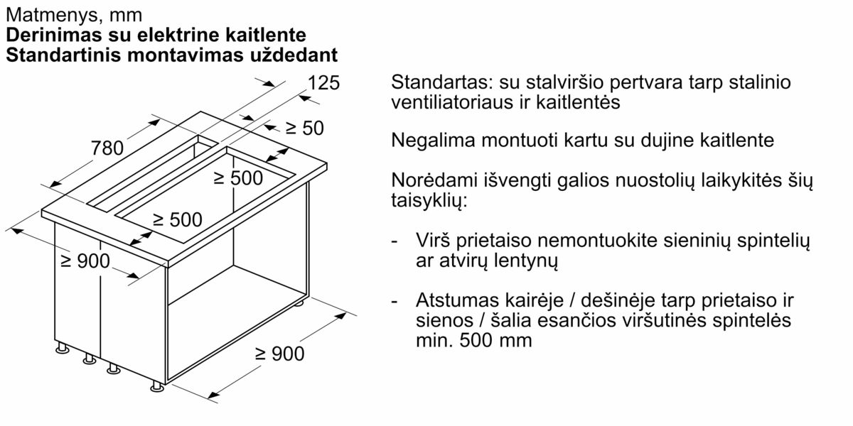 N 90 Į stalviršį įleidžiamas gartraukis 80 cm Flex Design I88WMM1Y7 I88WMM1Y7-8