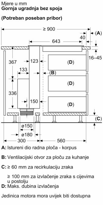 N 90 Podizna napa 90 cm ugradnja u ravnini radne plohe I98WMM1S5 I98WMM1S5-17