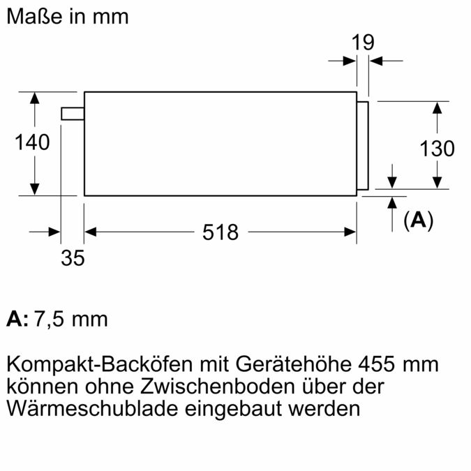 iQ700 Wärmeschublade 60 x 14 cm Schwarz, Edelstahl BI910C1B1 BI910C1B1-8