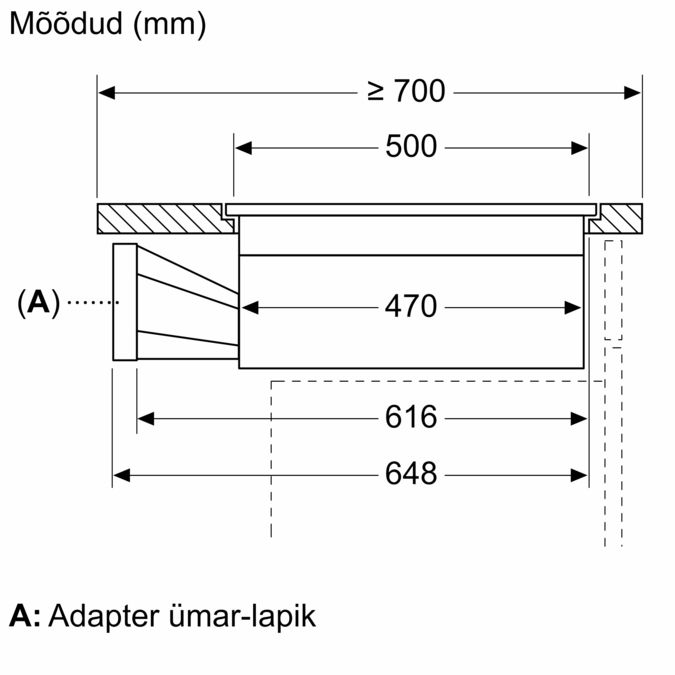 N 90 Integreeritava õhupuhastussüsteemiga induktsioonpliidiplaat 80 cm tasapinnaline paigaldus V68PYX4C0 V68PYX4C0-6