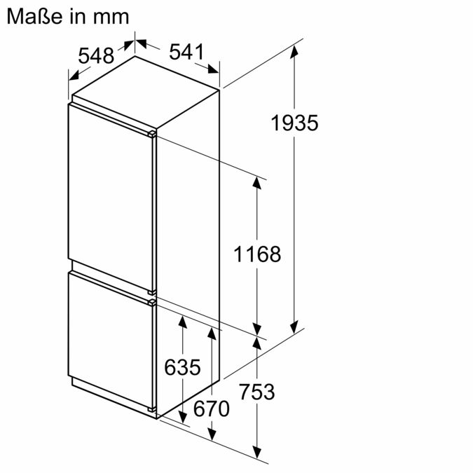 Einbau-Kühl-Gefrier-Kombination mit Gefrierbereich unten 193.5 x 54.1 cm Schleppscharnier CK796NSE0 CK796NSE0-11