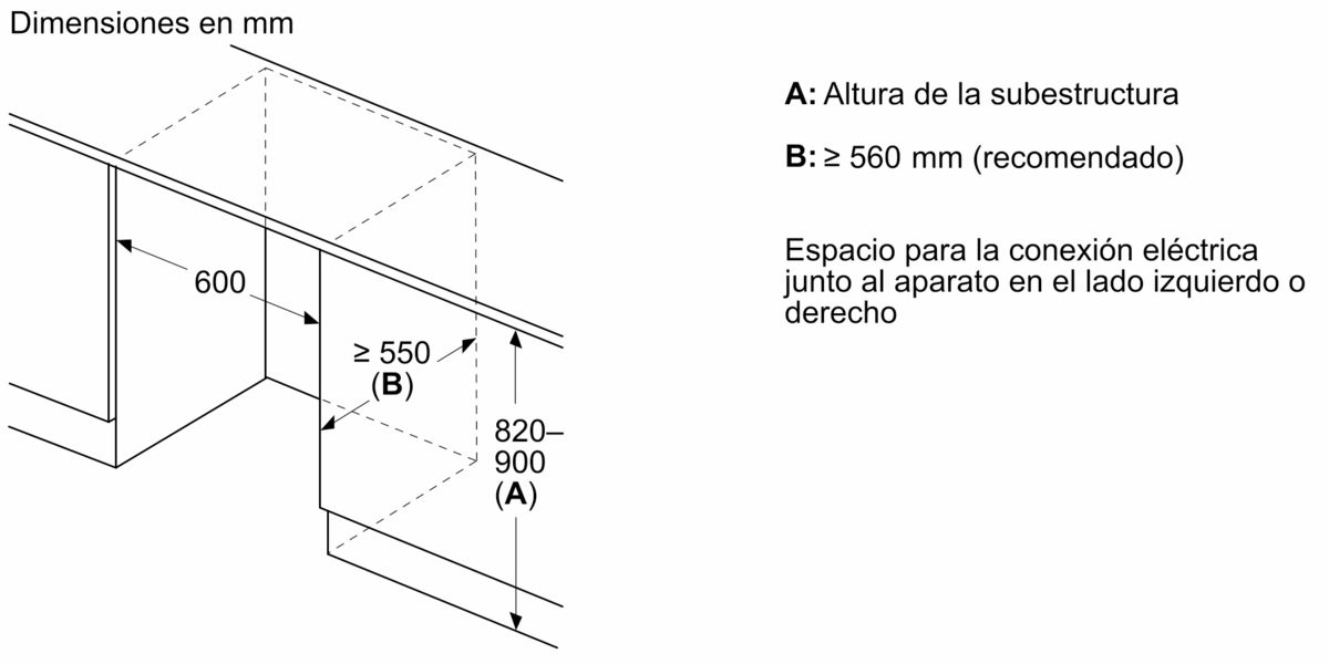 Frigorífico bajo encimera 82 x 60 cm Sistema de integración de puerta fija 3KUE037S 3KUE037S-9