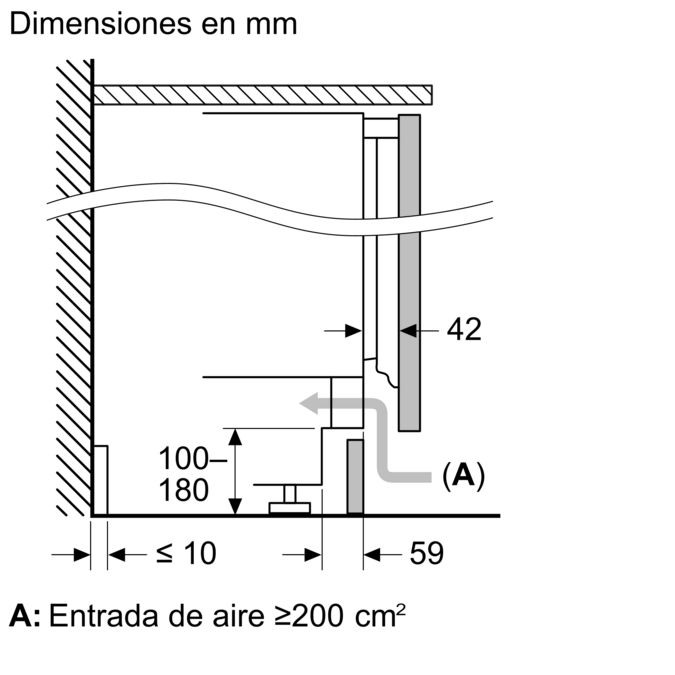 Frigorífico bajo encimera 82 x 60 cm Sistema de integración de puerta fija 3KUE037S 3KUE037S-10