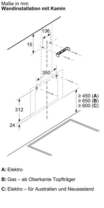 Wandesse 60 cm Klarglas schwarz bedruckt, Schwarz CD686866 CD686866-12