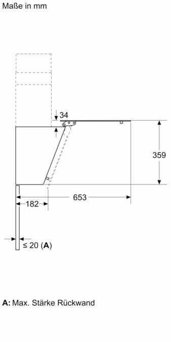 Wandesse 80 cm Klarglas schwarz bedruckt, Schwarz CD688866 CD688866-9