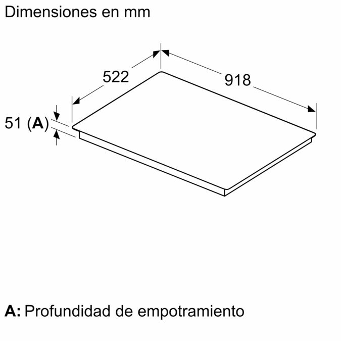 Placa de inducción 90 cm Negro, sin marco inoxidable 3EB997LH 3EB997LH-6