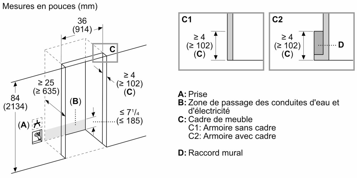 Freedom® Réfrigérateur combiné intégrable 36'' Panel Ready T36IB100SP T36IB100SP-17
