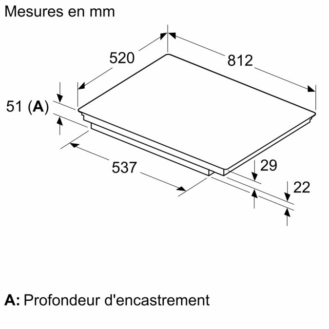 iQ700 Table à induction 80 cm Noir, avec cadre EX877HVC1E EX877HVC1E-7