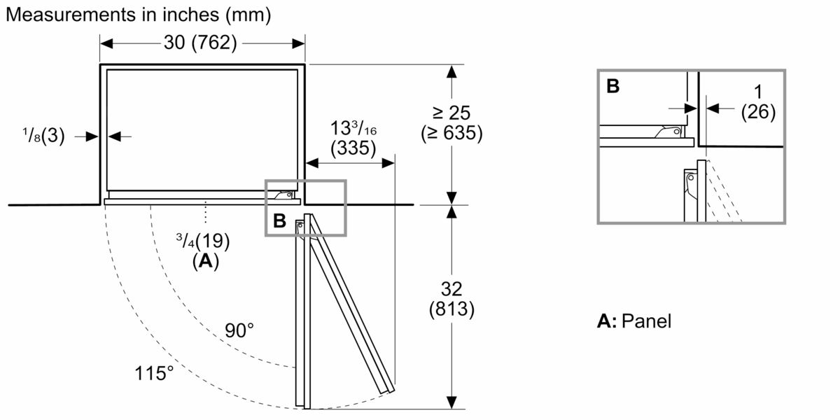 Freedom® Built-in Two Door Bottom Freezer 30'' Panel Ready T30IB100SP T30IB100SP-16