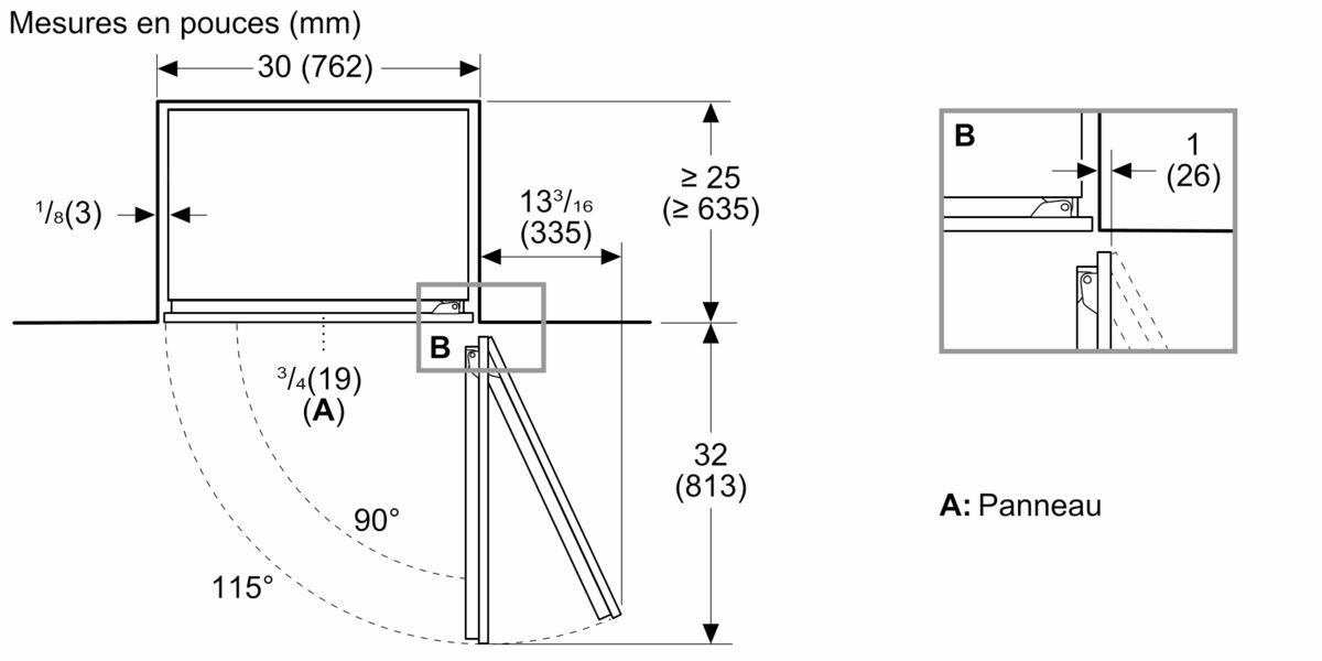 Freedom® Réfrigérateur combiné intégrable 30'' Panel Ready T30IB100SP T30IB100SP-16