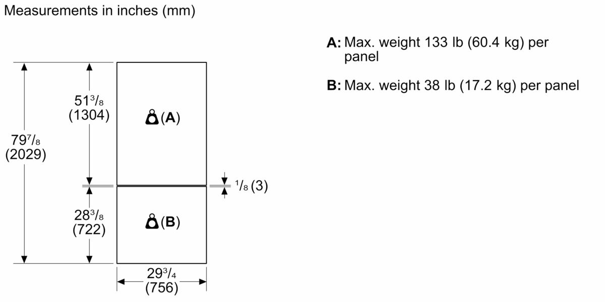 Freedom® Built-in Two Door Bottom Freezer 30'' Panel Ready T30IB100SP T30IB100SP-17