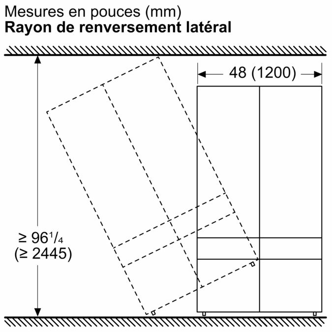 Freedom® Réfrigérateur combiné intégrable à portes françaises avec congélateur en bas  Professional Inox T48BT120NS T48BT120NS-20