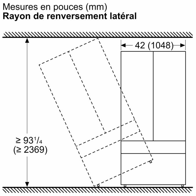 Freedom® Réfrigérateur combiné intégrable à portes françaises avec congélateur en bas  Professional Inox T42BT120NS T42BT120NS-22