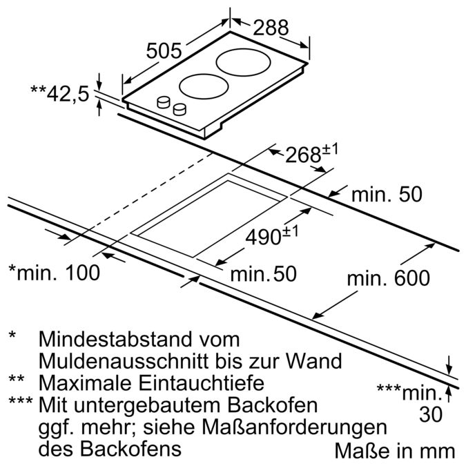Domino-Kochfeld, Elektro 30 cm Schwarz, Mit Rahmen aufliegend CA327150 CA327150-5