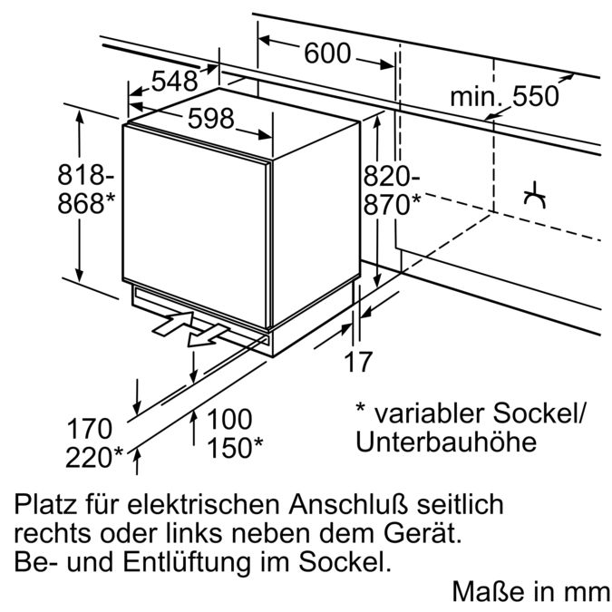 N 50 Unterbau-Gefrierschrank 82 x 59.8 cm Flachscharnier G4344XFF0 G4344XFF0-2
