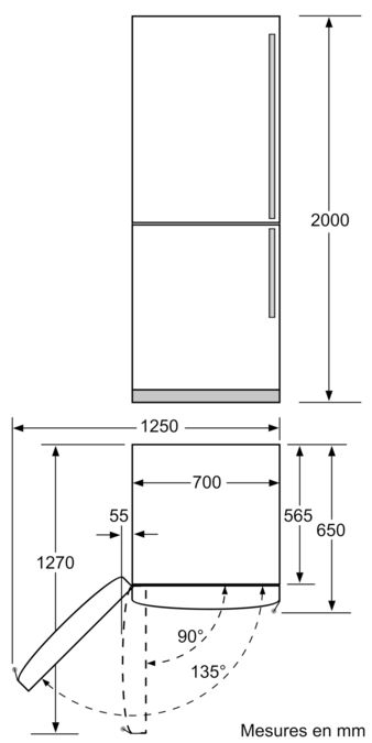 N 70 Réfrigérateur combiné pose-libre inox-easyclean K5898X4 K5898X4-3