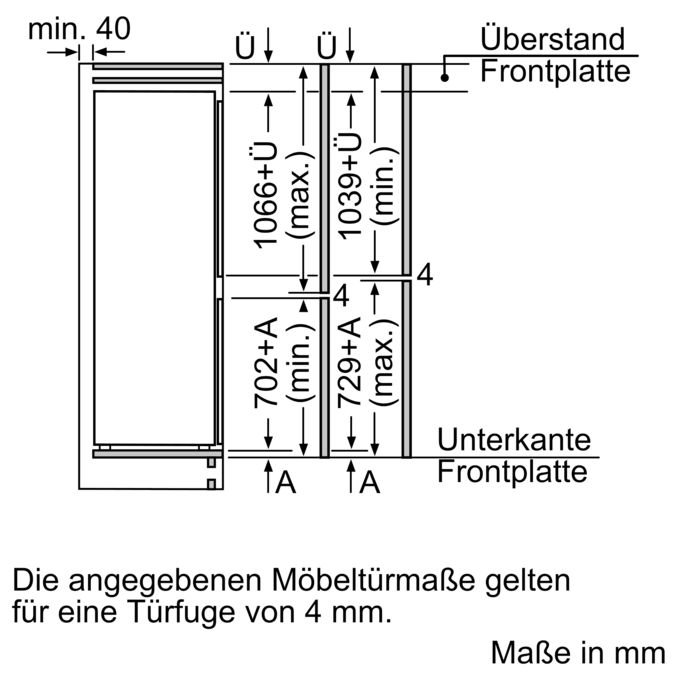 iQ500 Einbau-Kühl-Gefrier-Kombination mit Gefrierbereich unten 177.2 x 55.8 cm KI86NAF30 KI86NAF30-4