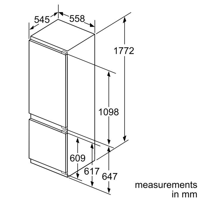 neff ki6873f30g integrated fridge freezer