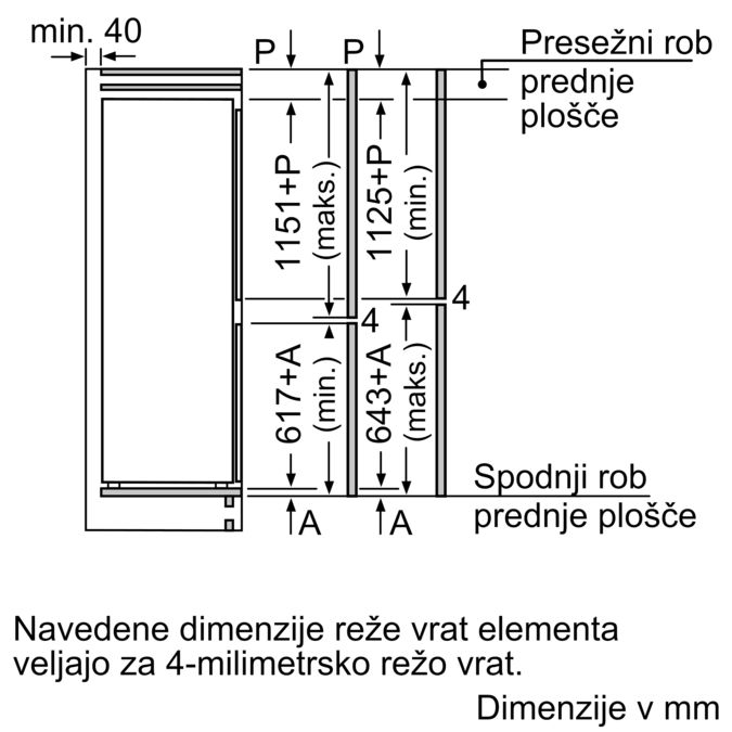 N 70 Vgradni hladilnik z zamrzovalnikom spodaj 177.2 x 55.8 cm ploščati tečaj KI6873FE0 KI6873FE0-9