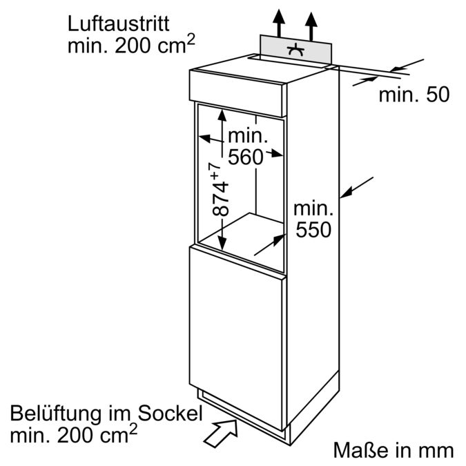 Einbau-Kühlschrank mit Gefrierfach 88 x 56 cm CK64244 CK64244-2