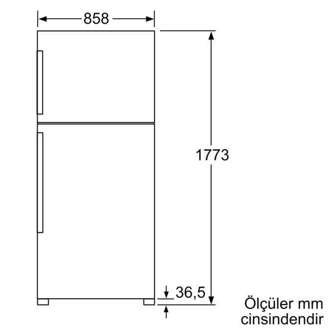 Üstten Donduruculu Buzdolabı 177.3 x 85.8 cm Beyaz BD2074W2AN BD2074W2AN-5