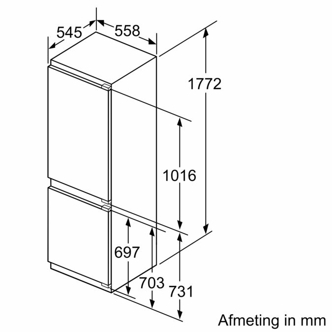 iQ500 Inbouw koel-vriescombinatie 177.2 x 55.8 cm KI86NHD30 KI86NHD30-5