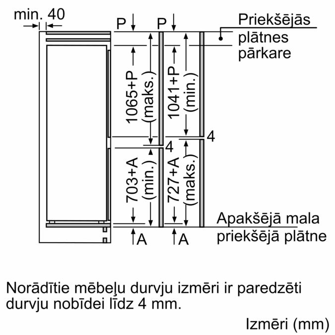 N 70 Iebūvējams ledusskapis – saldētava ar saldētavu apakšā 177.2 x 55.8 cm KI7863D30 KI7863D30-7