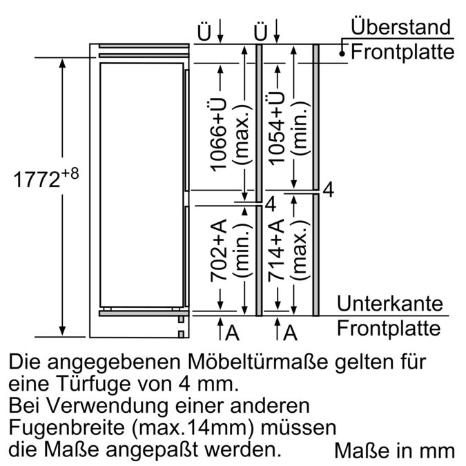 iQ100 Einbau-Kühl-Gefrier-Kombination mit Gefrierbereich unten 177.2 x 54.1 cm Flachscharnier KI34VV50 KI34VV50-9