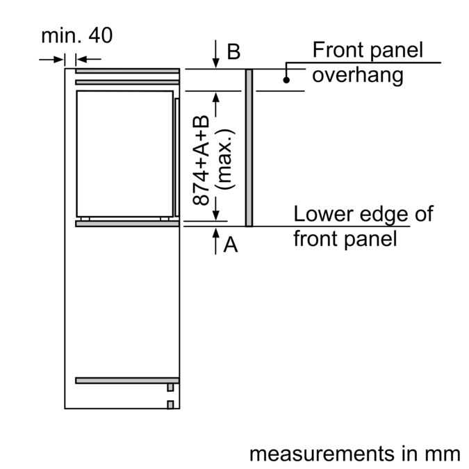 iQ500 Built-in fridge 88 x 56 cm flat hinge KI21RAFF0 KI21RAFF0-7
