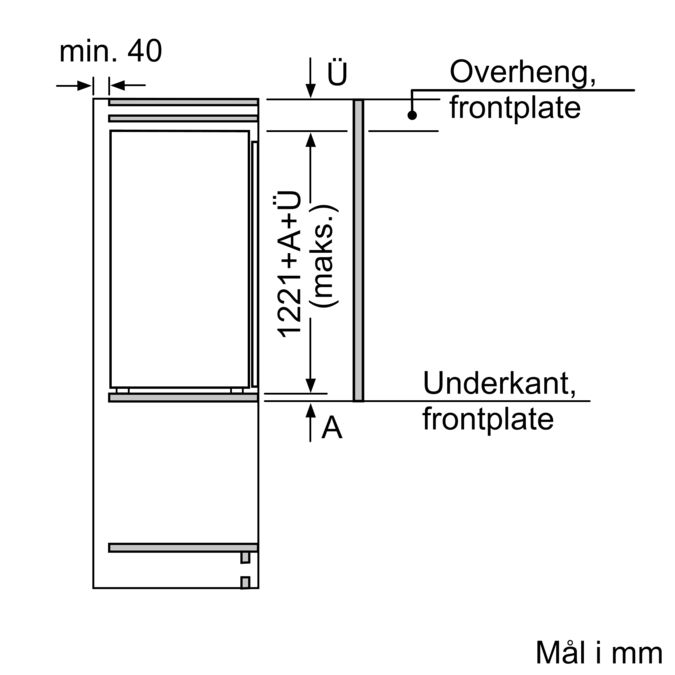 iQ500 Integrert kjøleskap med frysedel 122.5 x 56 cm KI42LAF30 KI42LAF30-3