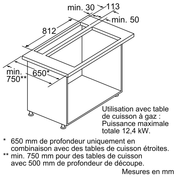 N 90 Hotte de plan de travail 90 cm Acier inox I99L59N0 I99L59N0-4