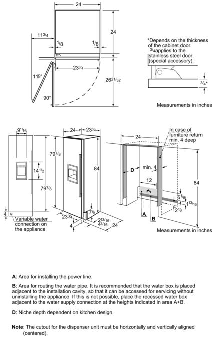Freedom® Built-in Panel Ready Freezer Column 24'' soft close flat hinge T24ID900LP T24ID900LP-4