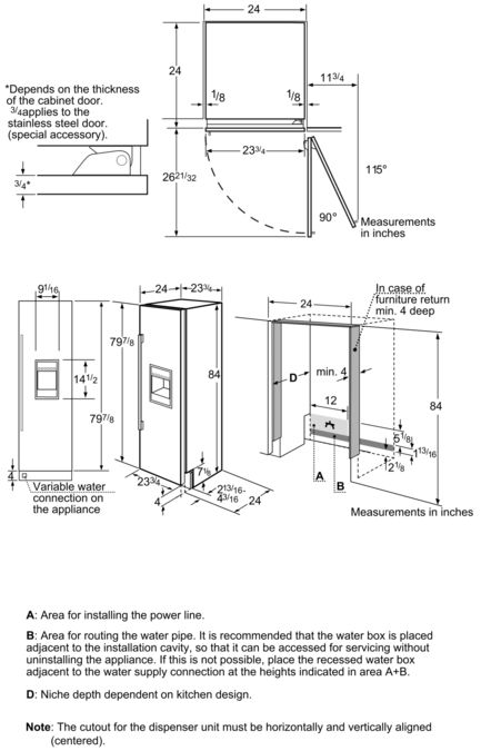 Freedom® Built-in Panel Ready Freezer Column 24'' soft close flat hinge T24ID900RP T24ID900RP-7