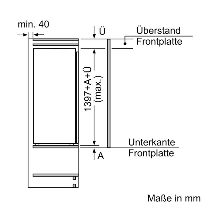 iQ500 Einbau-Kühlschrank mit Gefrierfach 140 x 56 cm KI52LAD30 KI52LAD30-7