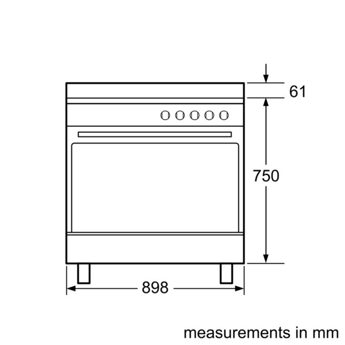 iQ700 Range cooker Inox HQ738257E HQ738257E-6