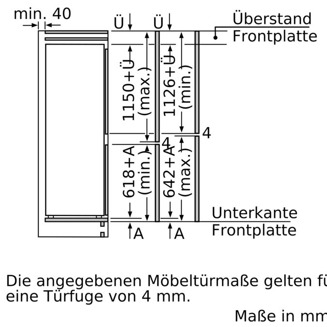 iQ500 Einbau-Kühl-Gefrier-Kombination mit Gefrierbereich unten 177.2 x 55.8 cm Flachscharnier mit Softeinzug KI87SADE0 KI87SADE0-11