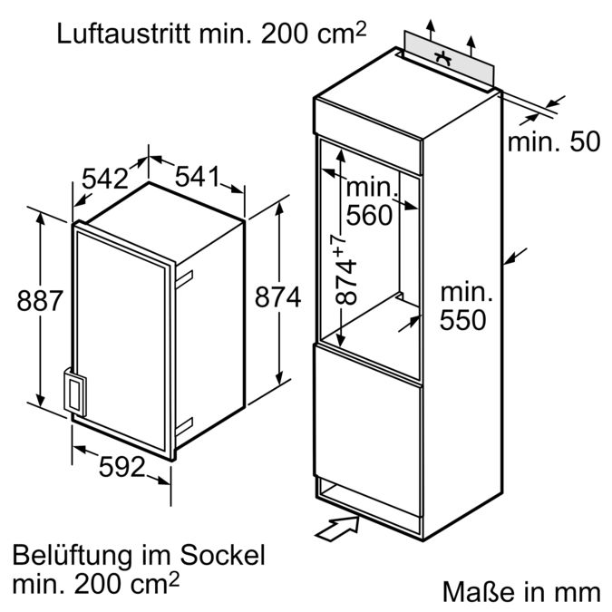 KD 241 L Integrierter Einbau-Kühlautomat Dekorrahmen K3634X8 K3634X8-2