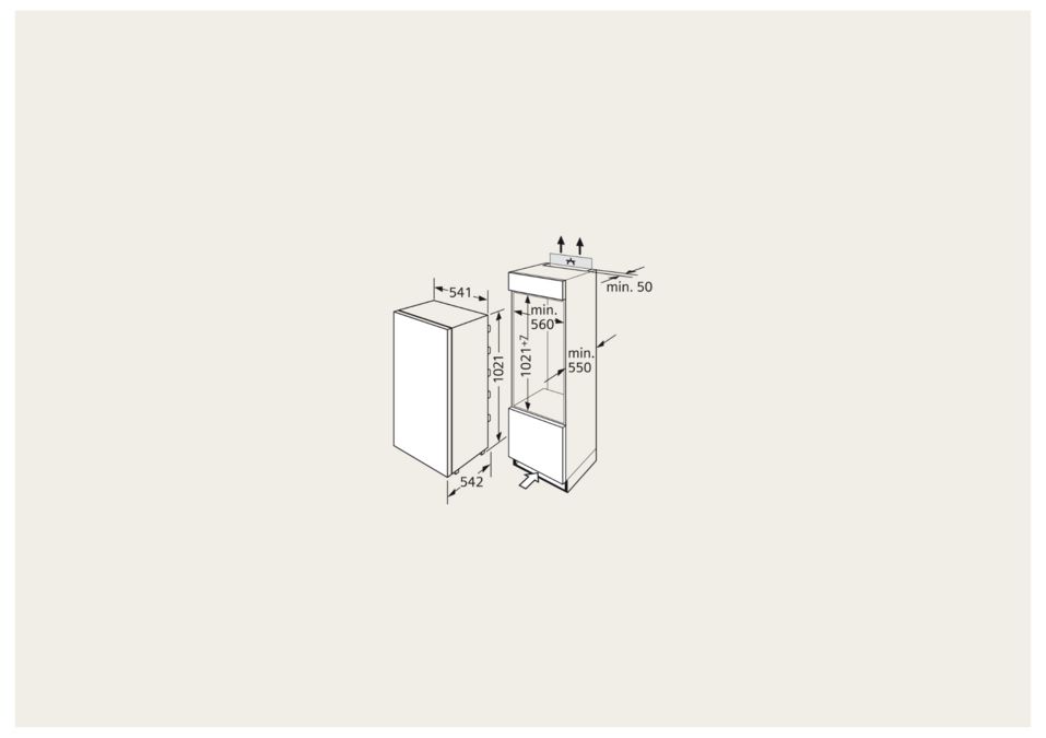 iQ100 Einbau-Kühlschrank 102.5 x 56 cm KI20RV20 KI20RV20-5